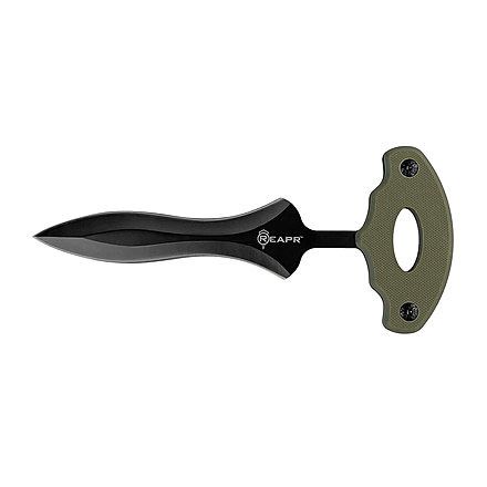 Reapr Push Dagger Fixed Blade Knife, 4in, 3Cr13 Stainless Steel, Green, Black, CTLR-033-GRN-RPR