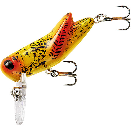 Rebel Lures Rebel Crickhopper Topwater/Crankbait Lure, Floating, Sunburst, 1 1/2in, 3/32oz, F73553
