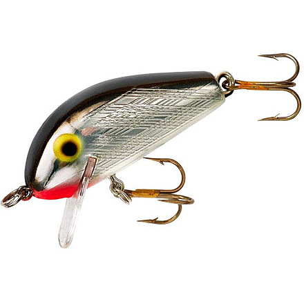 Rebel Lures Rebel Humpback Crankbait 1/4oz 1-3/4in, Silver/Black, F2501