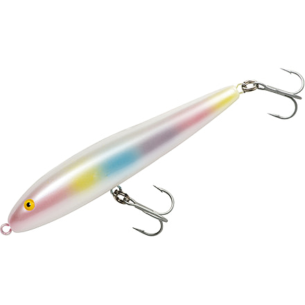 Rebel Lures Rebel Jumpin Minnow, 4 1/2in, 3/4oz, 2 Hooks, Mother of Pearl, T20LS1