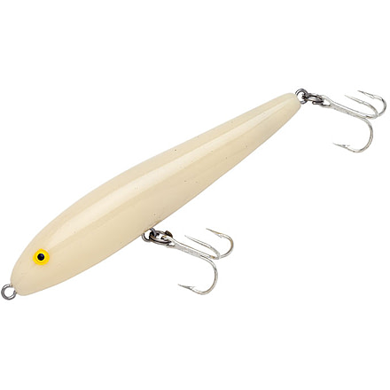 Rebel Lures Rebel Jumpin Minnow Topwater Bait, 4 1/2in, 1/2 oz, Floating, Bone, T2000S