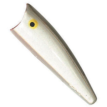 Rebel Lures Rebel P60G1 Pop-R Topwater Bait, 2 1/2in, 1/4 oz, Floating, Silver/Black, P60G1