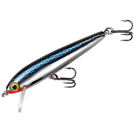 Rebel Lures Rebel Tracdown Minnow 50, Slick Black Minnow, 2-1/2in 5/32 oz, TD50491