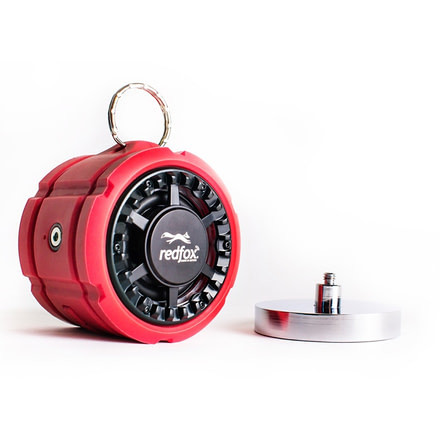 Red Fox Wireless Rover Waterproof Speaker + Magnetic Mount-Red