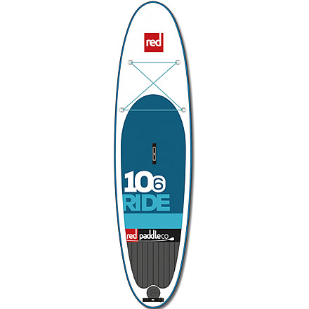 Red Paddle Co. 10'6 Ride Inflatable Stand Up Paddleboard-White/Blue-10 ft