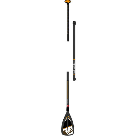 Carbon-Nylon River Vario 3pc Paddle-Black/Orange-Adjustable