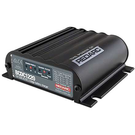REDARC In-Vehicle Battery Charger, 12V 20A, Smart Start DCDC 3 Stage, Ignition Control - No Solar, BCDC1220-IGN