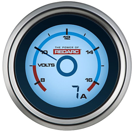 REDARC Single Voltage 52mm Gauge w/ Optional Current Display, G52-VA