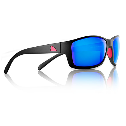 Redfin Polarized Dock Tortoise Sunglasses, MBlack Frame, Coastal Blue Polarized Lens, One Size, 1201