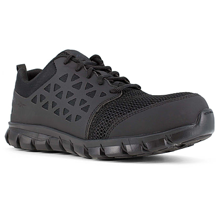 Reebok Sublite Cushion Work Shoe Toe Athletic Oxford - Mens, Black, 8.5, Wide, 690774453845
