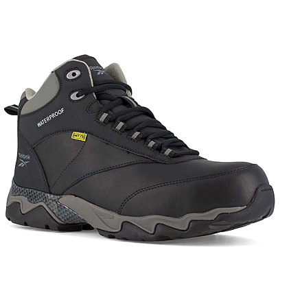 Reebok Beamer Athletic Hiking Boot w/Met Guard, Waterproof 8.5 W, Men, Black RB1067-Black-8.5-Mens-W