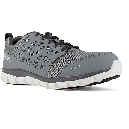Reebok Sublite Cushion Work Shoe Toe Athletic Oxford - Mens, Light Grey, 15, Medium, 690774386662