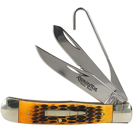 Remington Cutlery 2024 The Waterfowler Bullet Folding Knife, Blade Folding, Jigged Bone, R15696