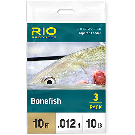 RIO Products Bonefish Leader 3 Pack, 10ft, 10lb, 4.5kg, RIO-24258