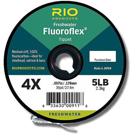 RIO Products Fluoroflex Freshwater Tippet, 30yd, 3X, RIO-22117