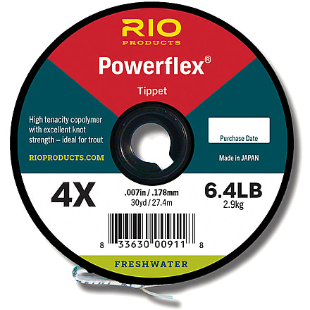 RIO Products Powerflex Tippet, 3Pack, 0X-2X, RIO-22074