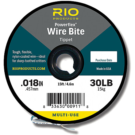 RIO Products Powerflex Wire Bite Tippet, 30lb, 15ft, RIO-22146