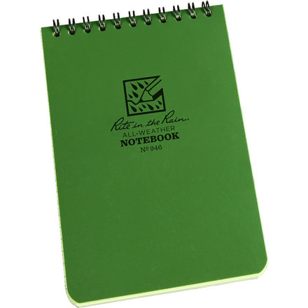 Rite in the Rain 4X6 NOTEBOOK - GREEN, Green, 4 x 6 946