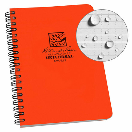 Rite in the Rain Spiral Notebook Org 4 5/8 X 7 OR73