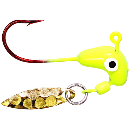 Road Runner Barbed Head 1/16 oz, w/Bleeding Bait Hook Chartreuse, 4/Pack, C-152-012