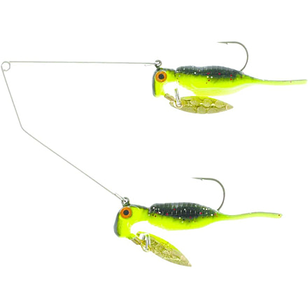 Road Runner Reality Shad Buffet Rig, Wasabi, 1/16oz Top/1/8oz Bottom, 1 Pack, RBB15-030