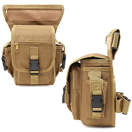 Roaring Fire Drop Leg Bag, Waist Pack, FDE, 5x11.8x6 inch, RF010 DT