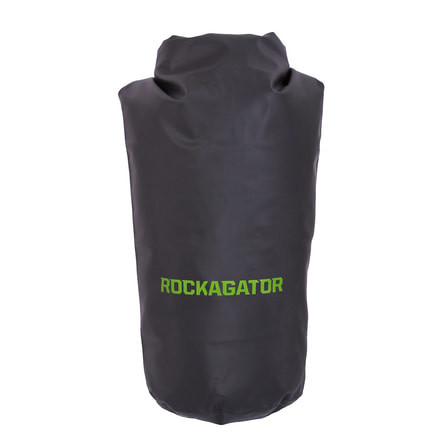 Rockagator Heavy Duty Dry Bag, 30 Liters, Waterproof, Black/Green, DB30BK