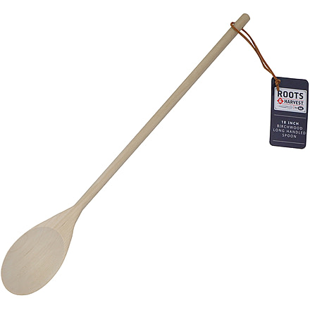 Roots &amp; Harvest 18in Birchwood Long Handled Spoon, Wood, Small, 1346