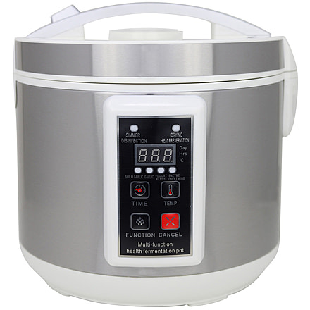 Roots &amp; Harvest Black Garlic Multi-Purpose Fermenter, Stainless Steel/Black, 1566