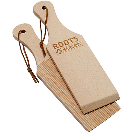 Roots &amp; Harvest Grooved Butter Paddles, Set of 2, Wood, Small, 1421