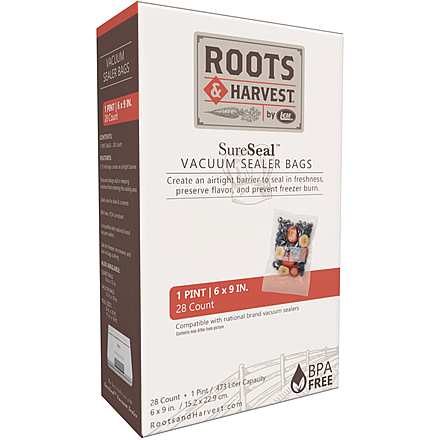 Roots &amp; Harvest Roots &amp; Harvest SureSeal Pint Vacuum Bags 6inx9in, 28, 1674