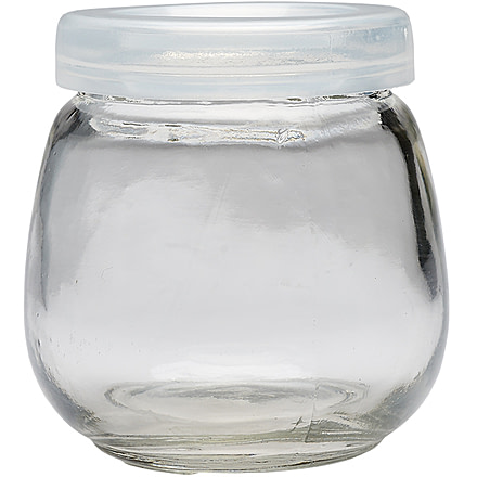 Roots &amp; Harvest Yogurt Jars, 4 oz, 12 pack, Clear/Stainless, Small, 1362