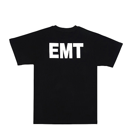Rothco 2-Sided EMT T-Shirt, Black, Small, 6676-Black-S