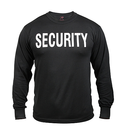 Rothco 2-Sided Security Long Sleeve T-Shirt, Small, 60222-S