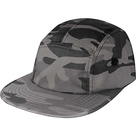 Rothco 5 Panel Military Street Cap, Black Camo, One Size, 95001-BlackCamo