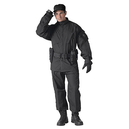 Rothco Army Combat Uniform Shirt, Black, L, 5450-Black-L