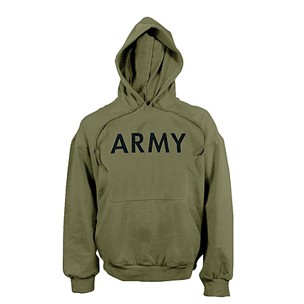 Rothco Army PT Pullover Hooded Sweatshirt, Olive Drab, Small, 9172-OliveDrab-S