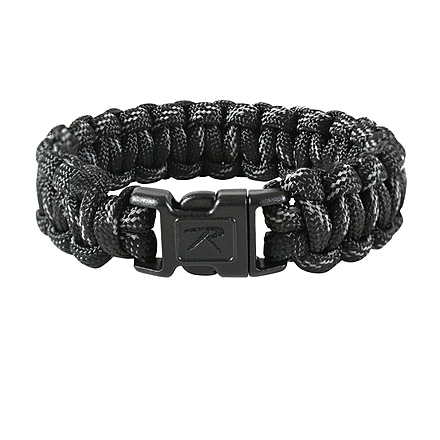 Rothco Black w/ Reflective Paracord Bracelet, 8, 916-8Inches