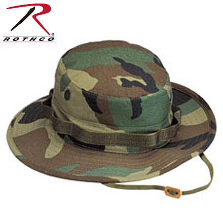Rothco 100% Cotton Rip-Stop Boonie Hat, Woodland Camo, 7 3/4, 5817-WoodlandCamo-734