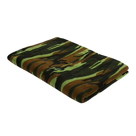 Rothco Camo Fleece Blanket, Woodland Camo, 10269-WoodlandCamo