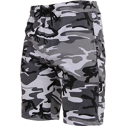 Rothco Camo Sweat Shorts, Mens, City Camo, Medium, 1720-029
