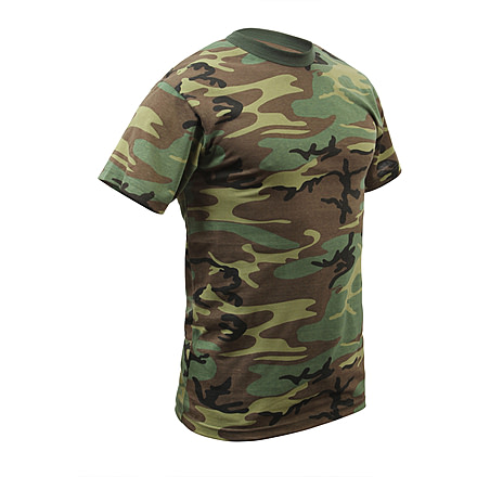 Rothco Childrens Woodland Camo Heavyweight T-Shirt, Extra Small, 7703-XS