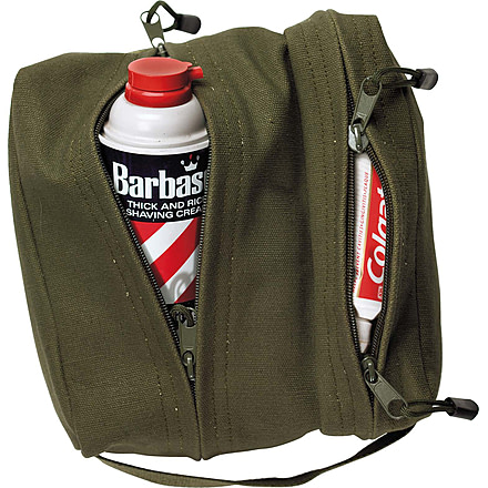 Rothco Canvas Dual Compartment Travel Kit, Olive Drab, 9126-OliveDrab