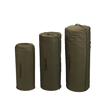 Rothco Canvas Duffle Bag With Side Zipper, Olive Drab, 21x36, 3478-OliveDrab-21x36