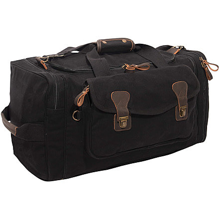 Rothco Canvas Extended Stay Travel Duffle Bag, Black, 87790-Black