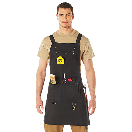 Rothco Canvas Full Work Apron, Black, 42028-Black