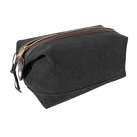 Rothco Canvas &amp; Leather Travel Kit, Charcoal Grey, 91262