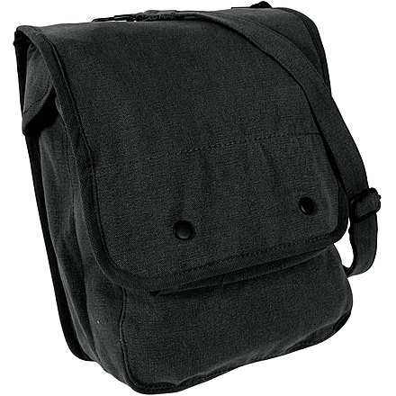 Rothco Canvas Map Case Shoulder Bag, Black, 5597-Black