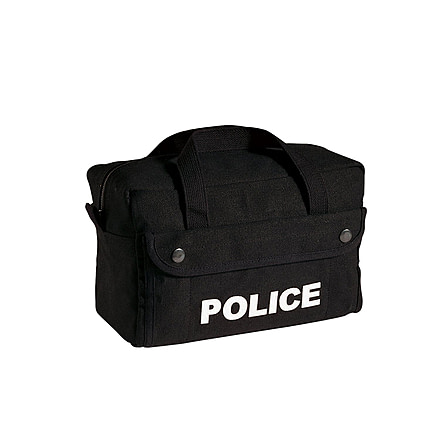 Rothco Canvas Small Black Police Logo Gear Bag, 8185