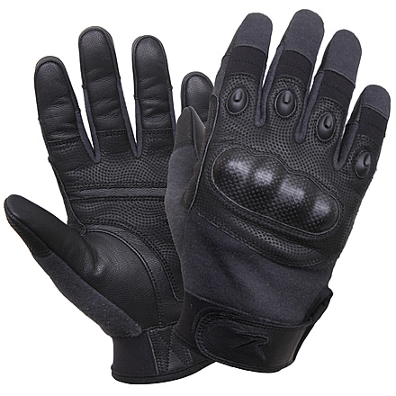 Rothco Carbon Fiber Hard Knuckle Cut/Fire Resistant Gloves, Black, 2XL, 2808-Black-2XL